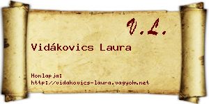 Vidákovics Laura névjegykártya