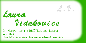 laura vidakovics business card